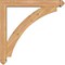 Ekena Millwork Thorton Arts and Crafts Smooth Bracket w/ Offset Brace, Western Red Cedar, 5 1/2"W x 36"D x 36"H BKT0604X36X36THR03SWR - alternate 3